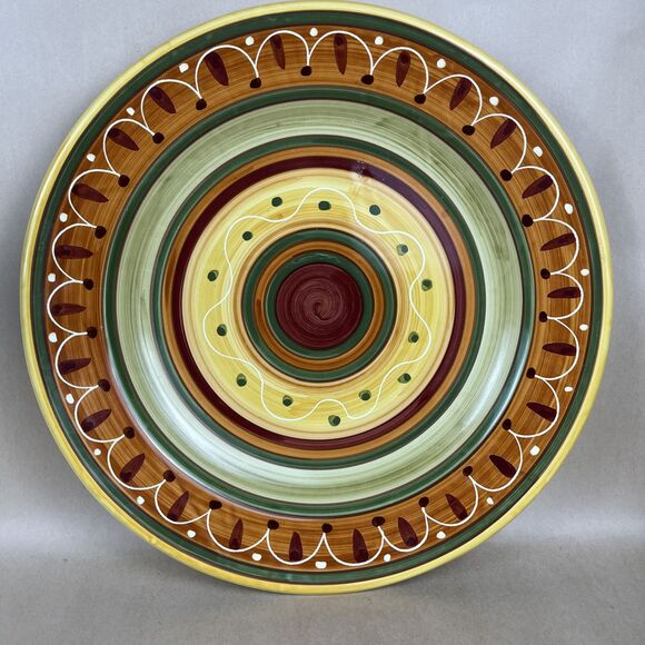 Pier 1 Other - Pier 1 ETRUSCO Earthenware Pasta Serving Bowl/Platter 14 3/4” Hand Painted Italy